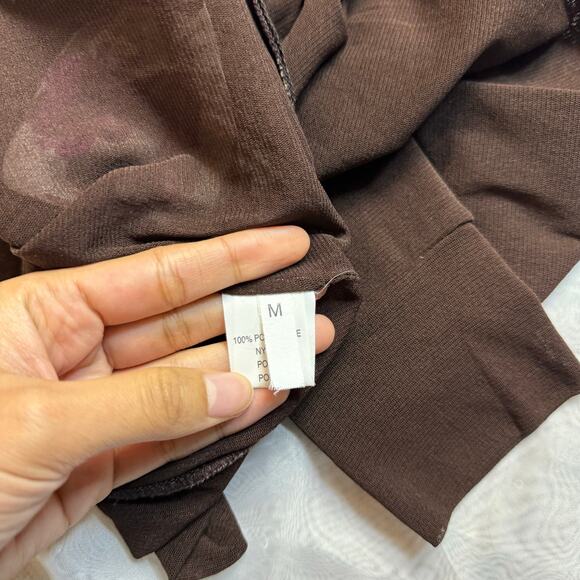 Vintage 00s Romcom Floral mesh zip front long sleeve top (S/M) - Picture 10 of 10